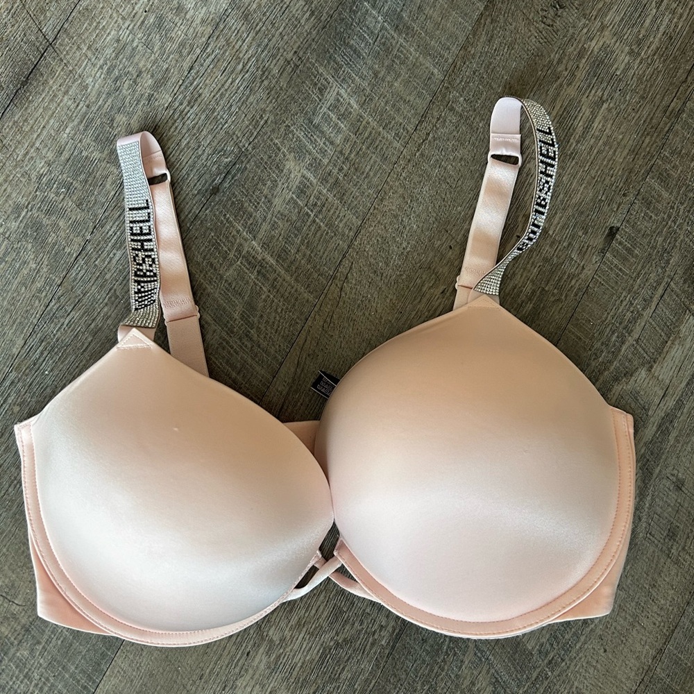 Victoria's Secret Light Pink Bra with Logo Straps